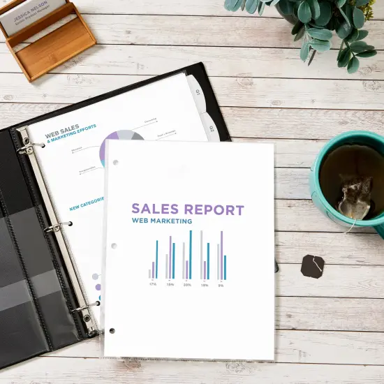 Avery Non-Glare Page-Size Sheet Protectors, Pre-Punched For Use With Tab Dividers, Top Load, 50 Document Protectors (74204) Clear {5}