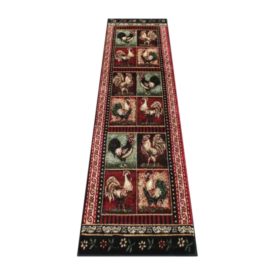 Masada Rugs Rooster Design Area Rug - Design L379 {1}