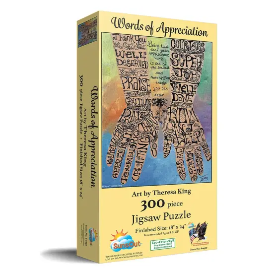 Sunsout Words of Appreciation 300 pc Jigsaw Puzzle 60950 {3}