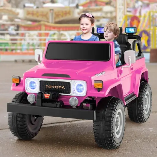 12V 2-Seat Kids Ride On Car with 2.4G Remote Control and USB Port Pink {2}