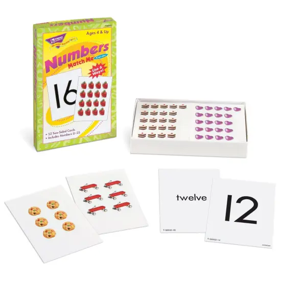Numbers 0-25 Match Me Cards, 6 Sets {3}