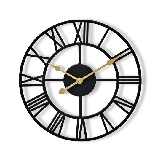 Sorbus Wall Clock for Living Room Decor - Roman Numeral Wall Clock for Kitchen - 12 inch Wall Clock Decorative Black {1}