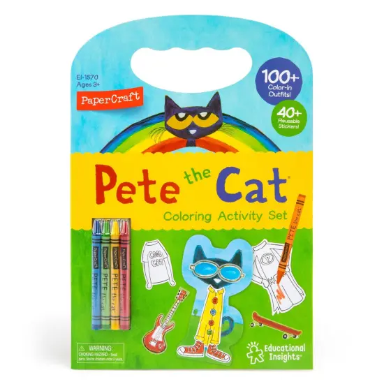 Papercraft Pete the Cat Coloring Activity Set {1}