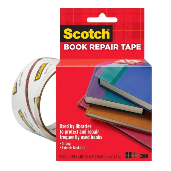Book Tape, 2 in x 15 yd Per Roll, 2 Rolls {2}