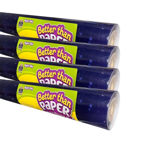 Better Than Paper&reg; Bulletin Board Roll, Night Sky, 4-Pack {1}