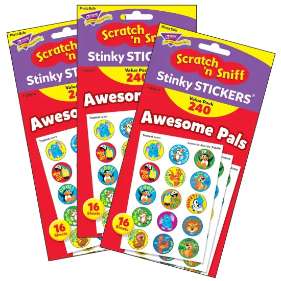Awesome Pals Stinky Stickers&reg; Value Pack, 240 Per Pack, 3 Packs {1}