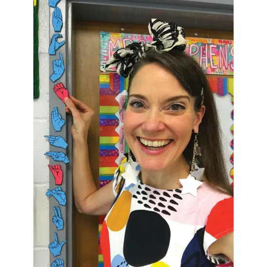 Magnetic Sign Language Letters, Red & Blue Colors, Assorted Sizes, 26 Pieces Per Pack, 2 Packs {3}