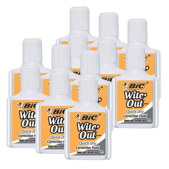 Wite-Out&reg; Quick Dry Correction Fluid, Pack of 12 {1}