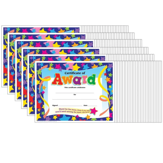 Certificate of Award Colorful Classics Certificates, 30 Per Pack, 6 Packs {1}
