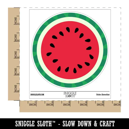 Inside of Whole Melon Waterproof Vinyl Phone Tablet Laptop Water Bottle Sticker Set - 5 Pack {1}