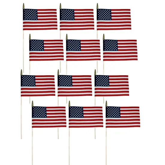 Verona Brand U.S. Miniature Flag, 8" x 12", Pack of 12 {1}