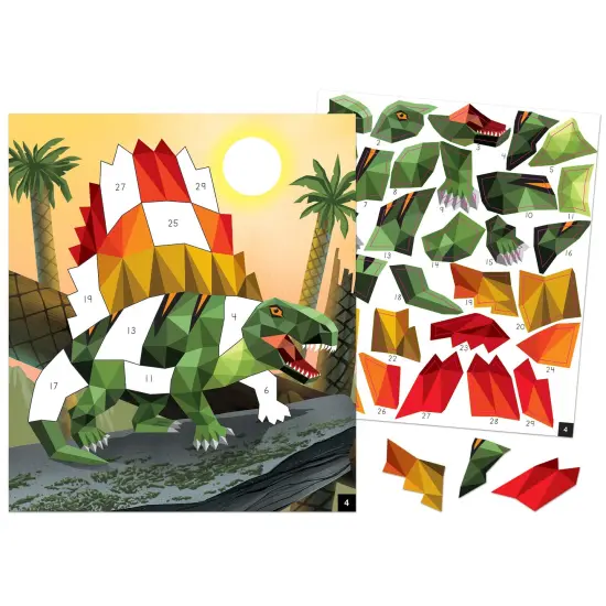Dinosaurs Modern Mosaics Stick to the Numbers Activity Book, Pack of 2 {4}