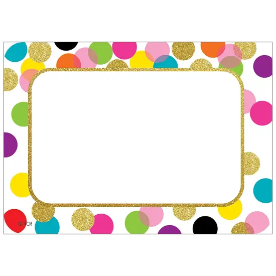 Confetti Name Tags/Labels, 36 Per Pack, 6 Packs {1}