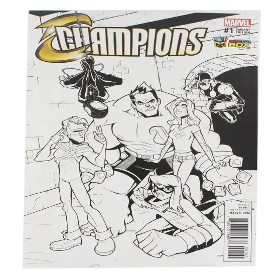 Marvel Comics Champions #1 (Comic Con Box B&W Cover) {1}