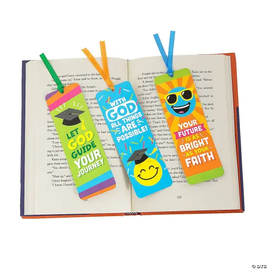 2" x 6" Religious Elementary School Graduation Cardstock Bookmarks - 24 Pc. {2}