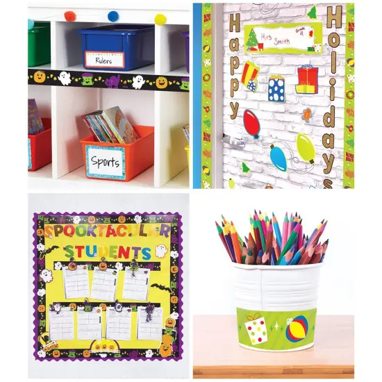 Halloween/Holiday Two-Sided Straight Borders, 36 Feet Per Pack, 3 Packs {1}