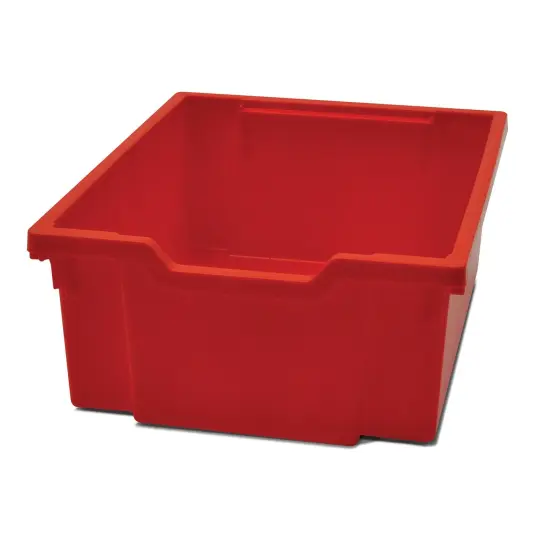 Deep F2 Tray, Flame Red, 12.3" x 16.8" x 5.9", Heavy Duty School, Industrial & Utility Bins, Pack of 6 {2}