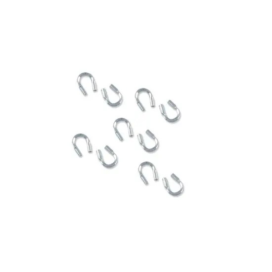 Wire Protector Guard .50mm Hole .925 Sterling Silver (10-Pcs) {2}