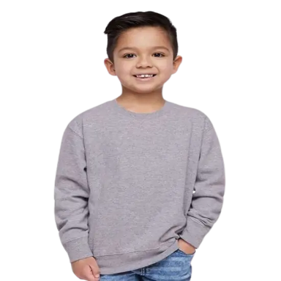 Rabbit Skins&reg; Toddler Fleece Crew Neck Long Sleeve Sweatshirt - 3317 White {4}