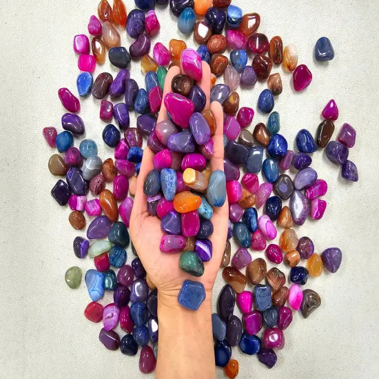 Tumbled Stones Mix - Natural & Dyed {4}