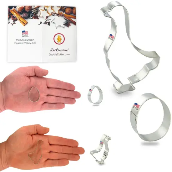Goose Cookie Cutters 4 Pc Set. USA Tin Plate Steel - By CookieCutter.Com {2}