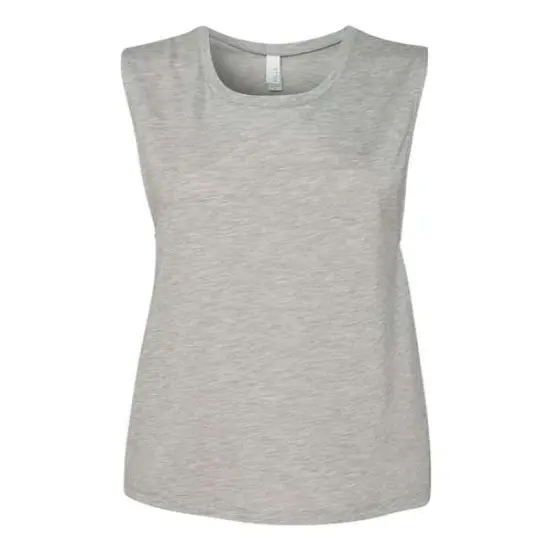 BELLA + CANVAS&reg; Women's Flowy Scoop Muscle Tank Dark grey heather {3}