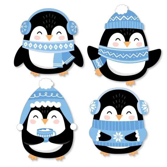 Big Dot of Happiness Winter Penguins - DIY Shaped Holiday and Christmas Party Cut-Outs - 24 Count {1}