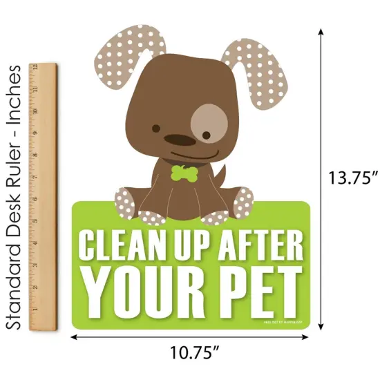Big Dot of Happiness Clean Up After Your Pet - Outdoor Lawn Sign - No Dog Poop Sign Yard Sign - 1 Piece {6}