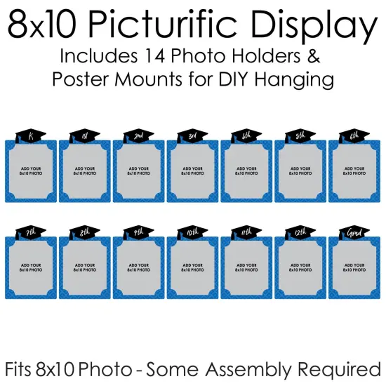 Big Dot of Happiness Blue Grad - Best is Yet to Come - 8 x 10 inches K-12 School Photo Holder - DIY Graduation Party Decor - Picturific Display {6}
