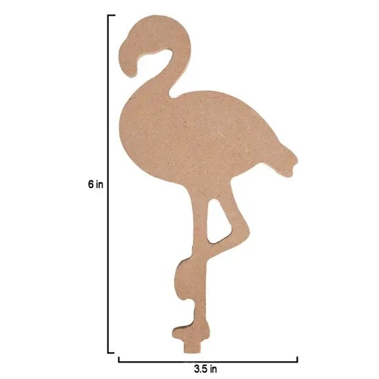 Little Birdie MDF Decorable Flamingo With Base 5.5 mm-Flamingo With Base {2}