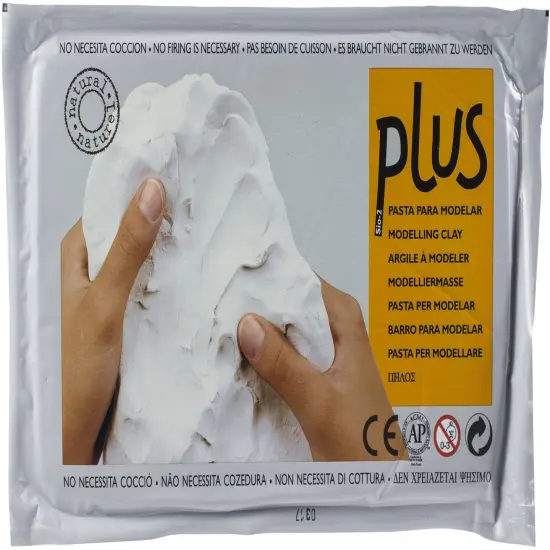 Multipack of 6 - Plus Natural Self-Hardening Clay 2.2lb-White {2}