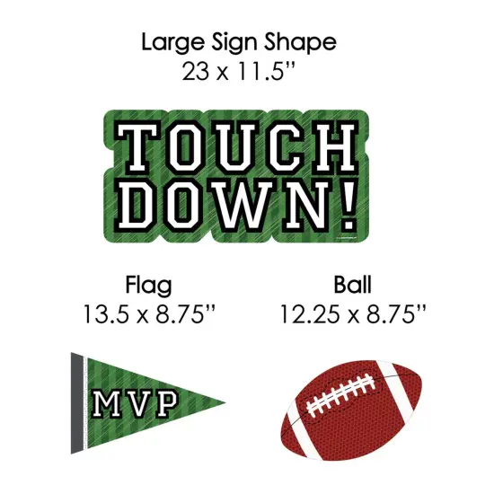 Big Dot of Happiness End Zone - Football - Yard Sign & Outdoor Lawn Decorations - Baby Shower or Birthday Party Yard Signs - Set of 8 {7}