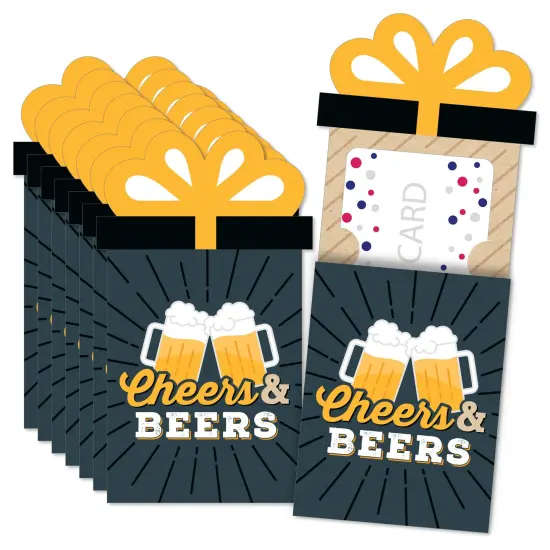 Big Dot of Happiness Cheers and Beers Happy Birthday - Birthday Party Money and Gift Card Sleeves - Nifty Gifty Card Holders - Set of 8 {1}