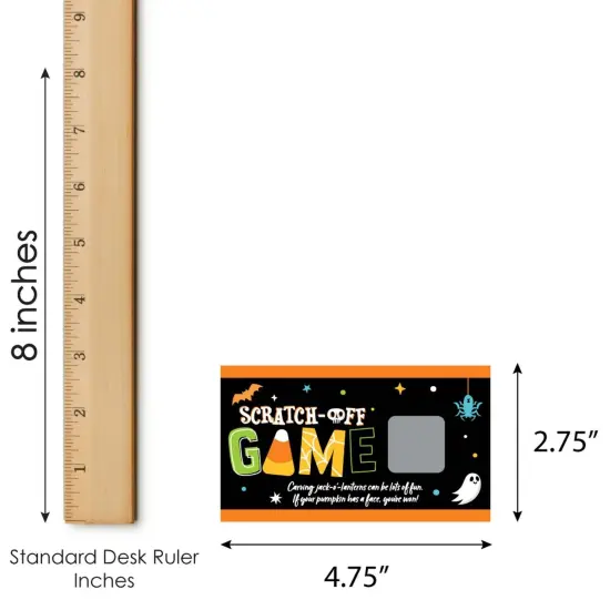 Big Dot of Happiness Jack-O'-Lantern Halloween - Kids Halloween Party Game Scratch Off Cards - 22 Count {7}