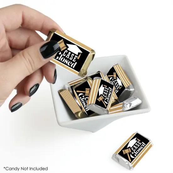 Big Dot of Happiness Law School Grad - Mini Candy Bar Wrapper Stickers - Future Lawyer Graduation Party Small Favors - 40 Count {3}