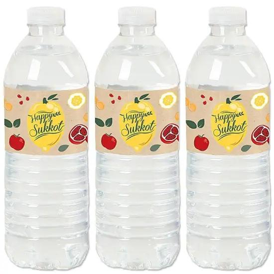 Big Dot of Happiness Sukkot - Sukkah Holiday Water Bottle Sticker Labels - Set of 20 {1}
