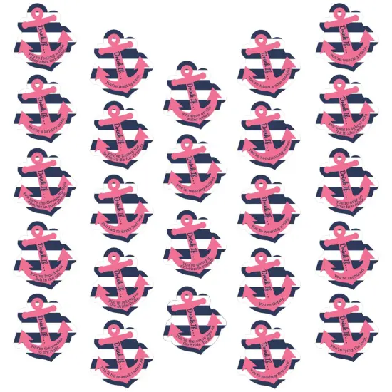 Big Dot of Happiness Drink If Game - Last Sail Before the Veil - Nautical Bridal Shower and Bachelorette Party Game Cards - 24 Count {3}