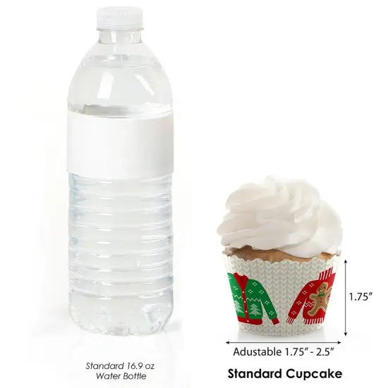 Big Dot of Happiness Ugly Sweater - Holiday and Christmas Party Decorations - Party Cupcake Wrappers - Set of 12 {4}