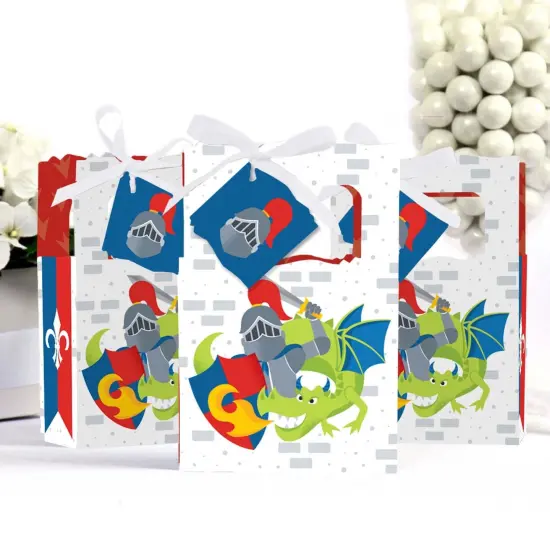 Big Dot of Happiness Calling All Knights and Dragons - Medieval Party or Birthday Party Favor Boxes - Set of 12 {4}