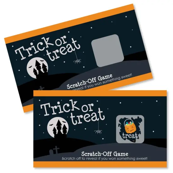 Big Dot of Happiness Trick or Treat - Halloween Party Game Scratch Off Cards - 22 Count {1}