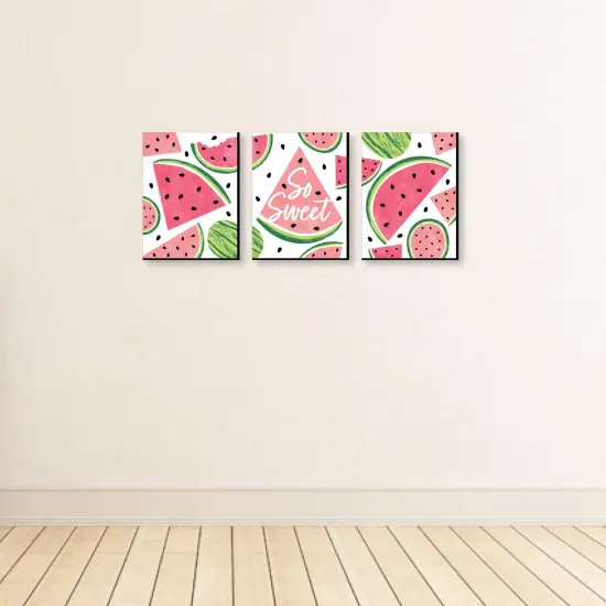 Big Dot of Happiness Sweet Watermelon - Fruit Kitchen Wall Art and Kids Room Decor - 7.5 x 10 inches - Set of 3 Prints {4}