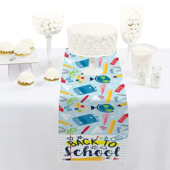 Big Dot of Happiness Back to School - Petite First Day of School Classroom Decorations Paper Table Runner - 12 x 60 inches {3}