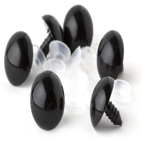 CousinDIY Shank Back Solid Eyes 18mm 2/Pkg-Black {3}