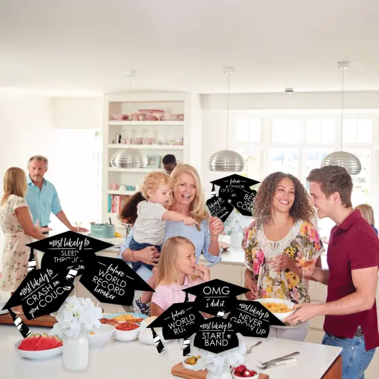 Big Dot of Happiness Hilarious Black and White Grad - Best is Yet to Come - Graduation Party Photo Booth Props or Table Toppers - 20 Count {6}