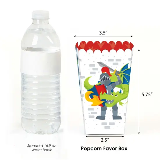 Big Dot of Happiness Calling All Knights and Dragons - Medieval Party or Birthday Party Favor Popcorn Treat Boxes - Set of 12 {3}