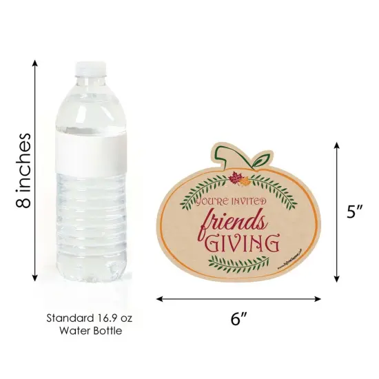 Big Dot of Happiness Friends Thanksgiving Feast - Shaped Fill-in Invitations - Friendsgiving Party Invitation Cards with Envelopes - Set of 12 {6}