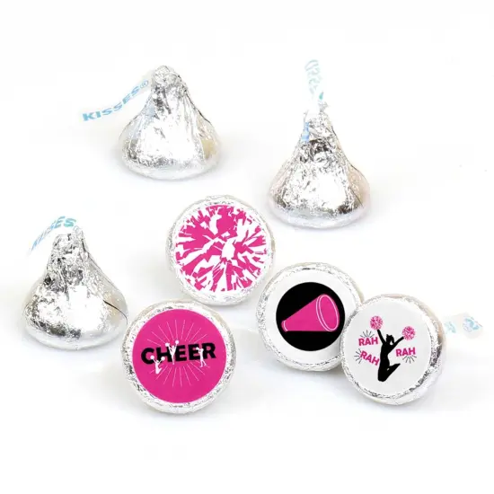 Big Dot of Happiness We've Got Spirit - Cheerleading - Cheer Birthday Party Round Candy Sticker Favors - Labels Fits Chocolate Candy (1 sheet of 108) {1}