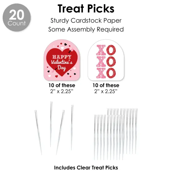 Big Dot of Happiness Conversation Hearts - Valentine&rsquo;s Day Party Favors and Cupcake Kit - Fabulous Favor Party Pack - 100 Pieces {7}