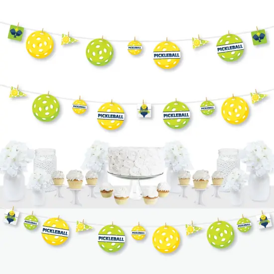 Big Dot of Happiness Let&rsquo;s Rally - Pickleball - Birthday or Retirement Party DIY Decorations - Clothespin Garland Banner - 44 Pieces {1}