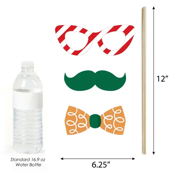 Big Dot of Happiness Gingerbread Christmas - Gingerbread Man Holiday Party Photo Booth Props Kit - 20 Count {6}